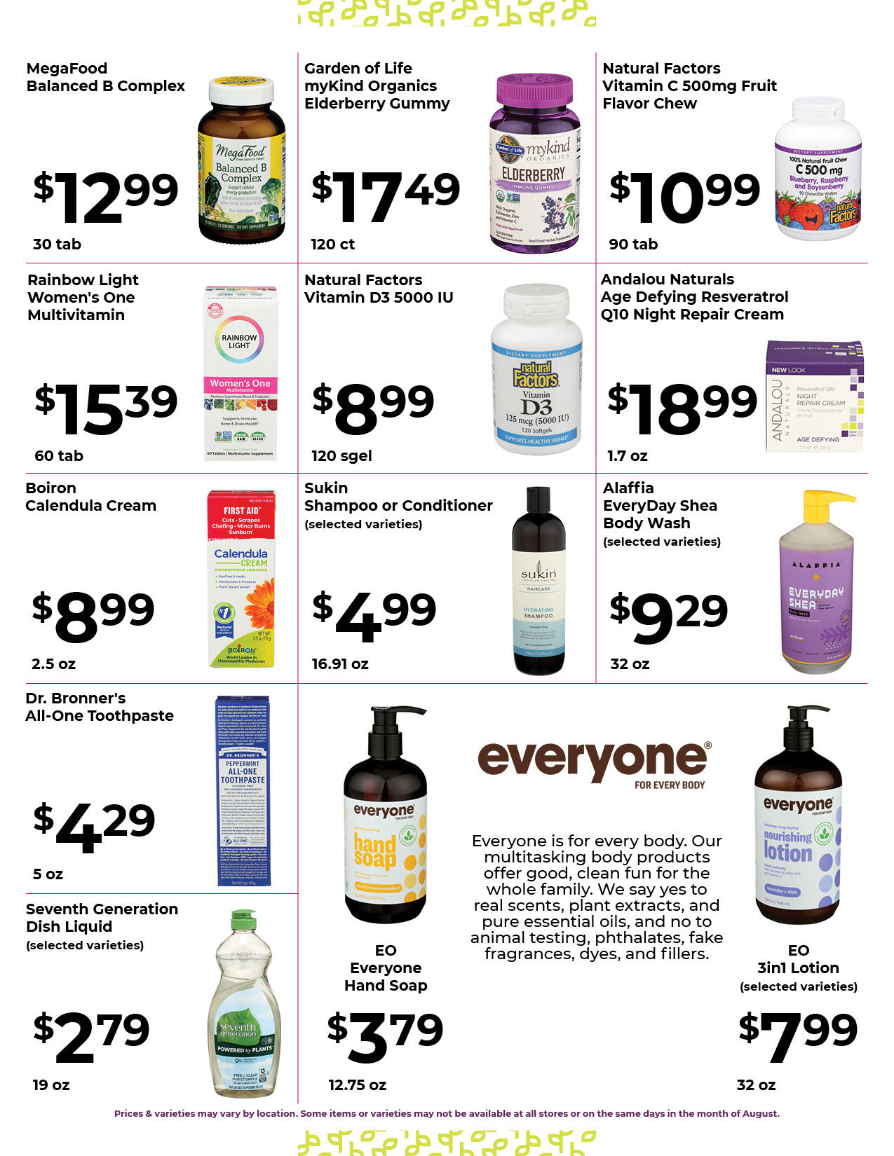 Nature's Pick Market August 2022 Flyer Page 7