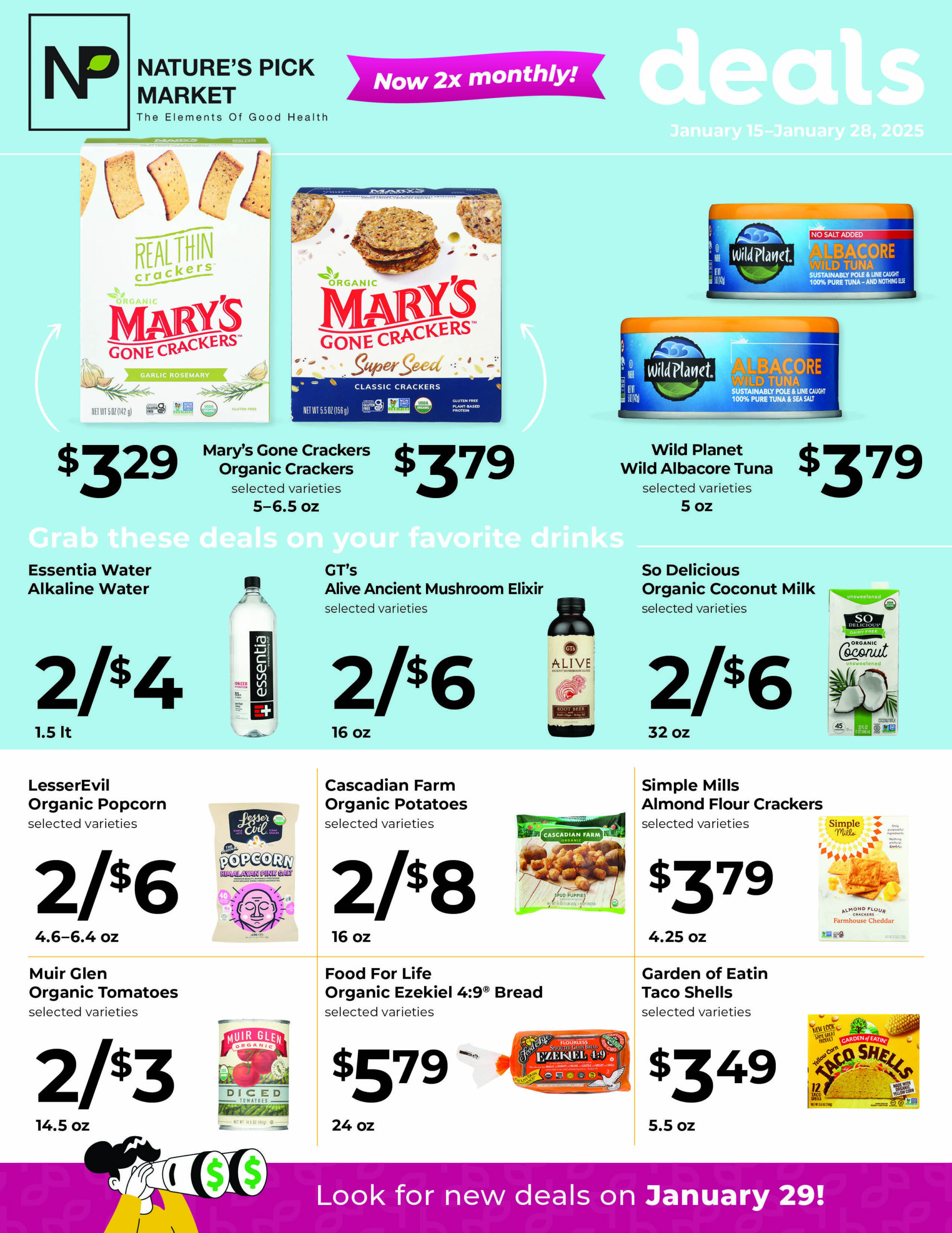 Nature's Pick Market January B 2025 Deals Flyer Page 1