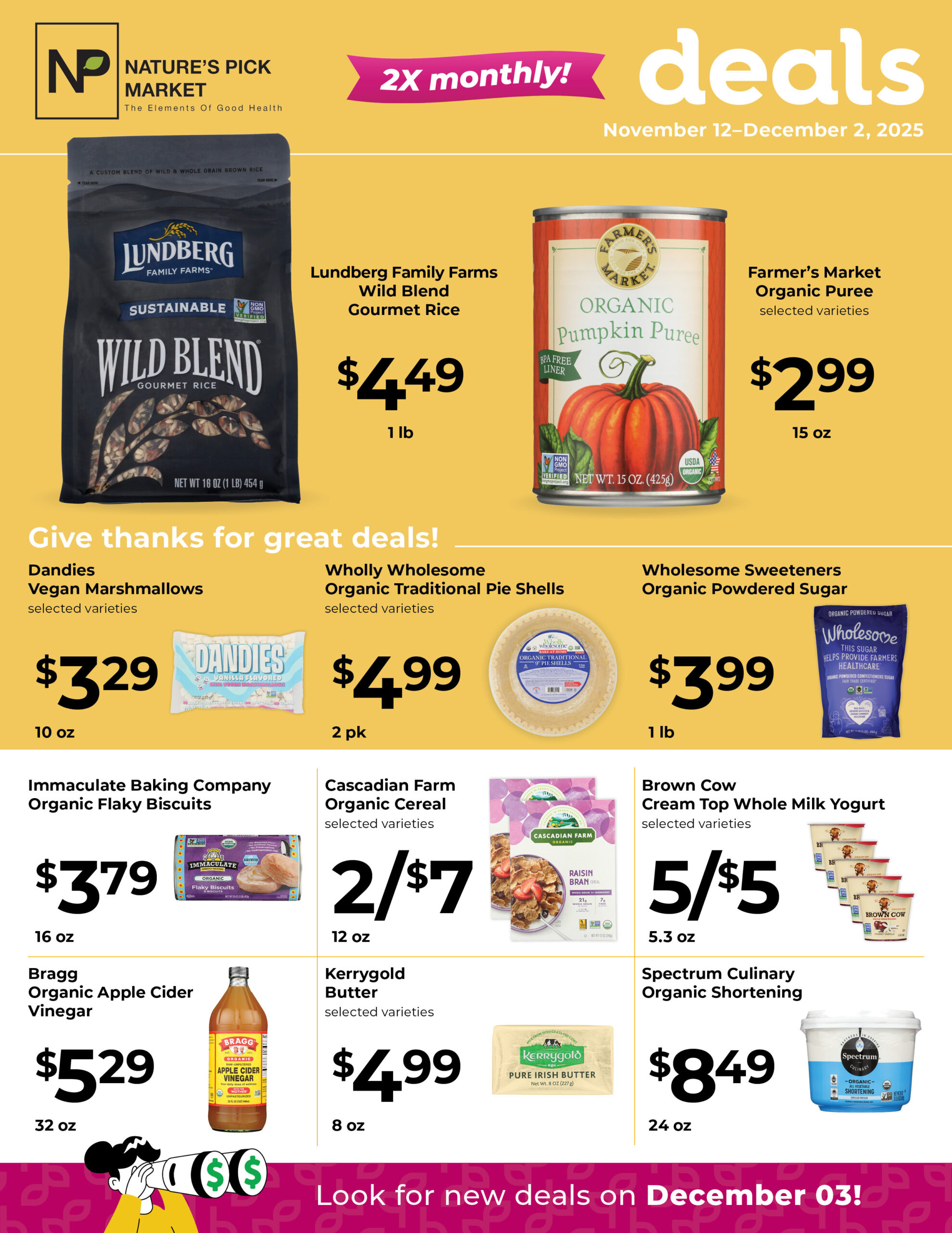 Nature's Pick Market November 2025 Sale Flyer Page 1