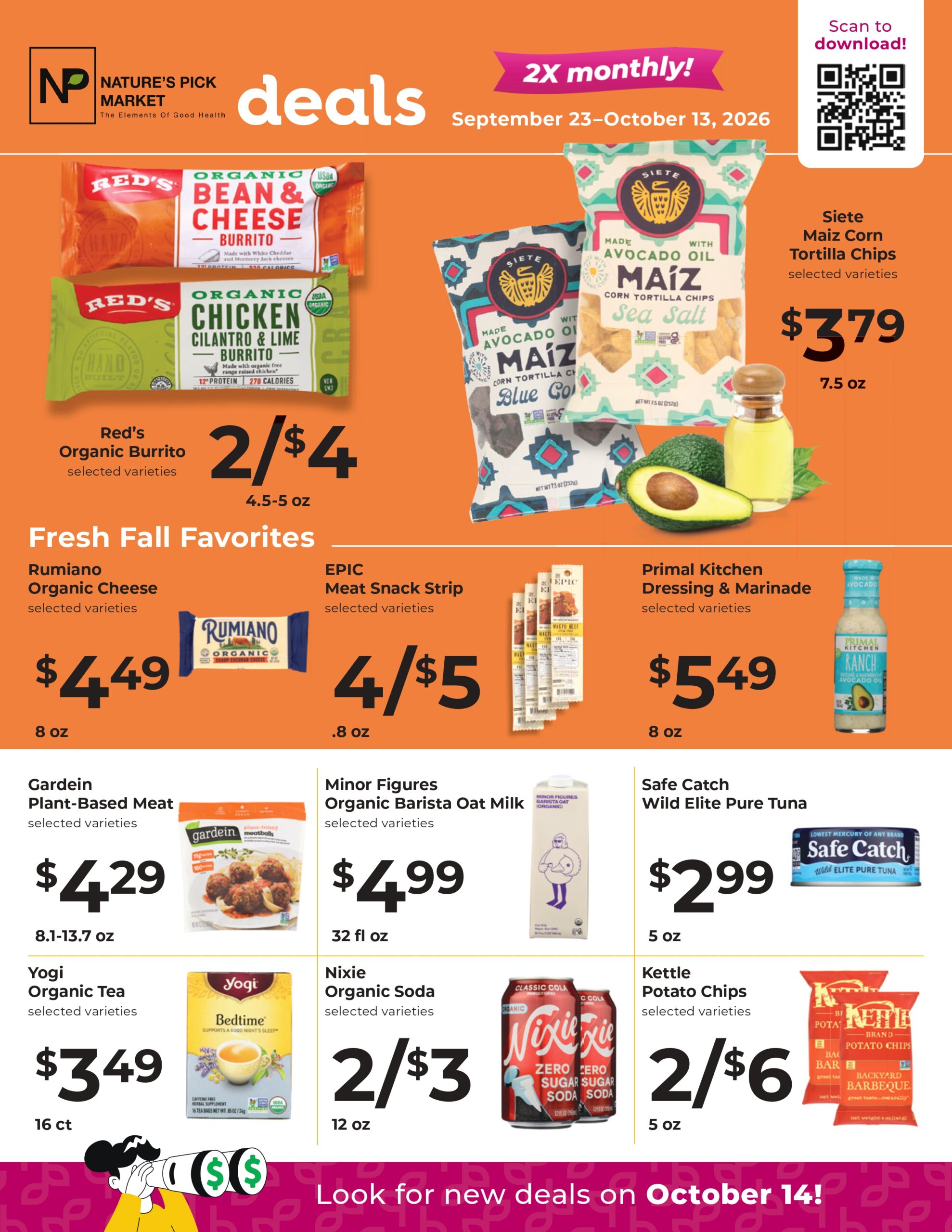 Nature's Pick Market October 2026 Sale Flyer Page 1